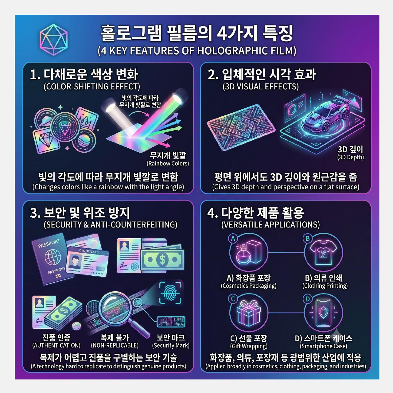 🎨 홀로그램  필름 작업