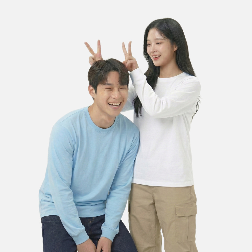 [긴팔 14수] 면 100% 헤비 커스텀 티셔츠 (시보리), 압도적인 두께감과 탄탄한 핏 (6가지 색상)