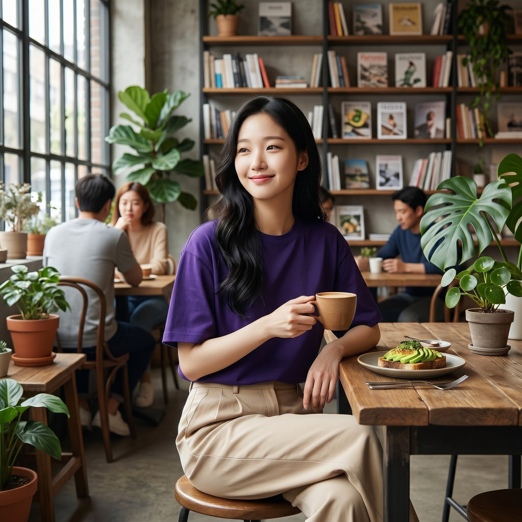 [반팔 17수] 면 100% 커스텀 티셔츠, 기분 좋은 착용감과 탄탄한 핏