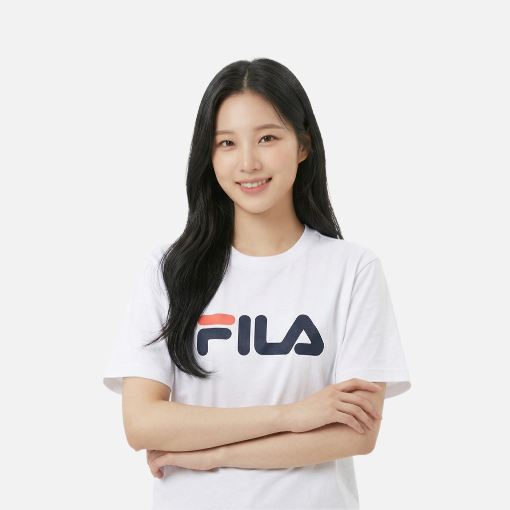 [기능성 반팔] 휠라 베이직 반팔 티셔츠 (화이트)