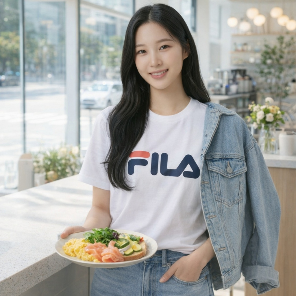 [기능성 반팔] 휠라 베이직 반팔 티셔츠 (화이트)